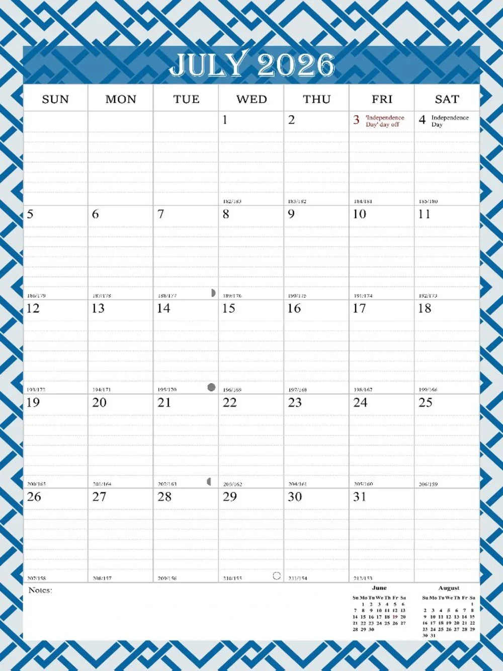 2026-2027 Wall Calendar Spiral-bound Twin-Wire Binding - 18 Months 8.5